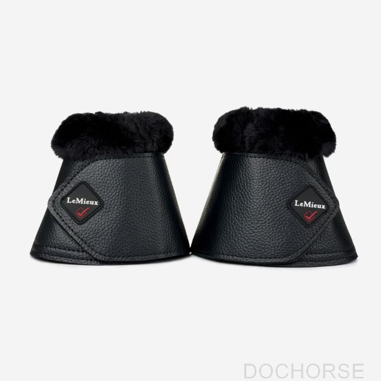 LeMieux Over Reach Boots Fleece WrapRound Black