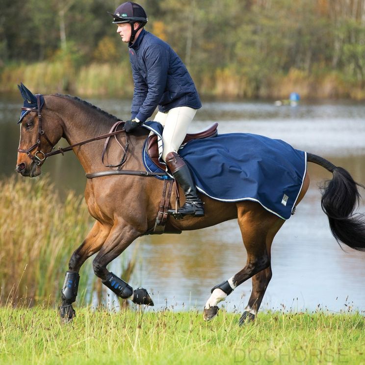 Rambo Waterproof Fleece Exercise Sheet Navy - Beige