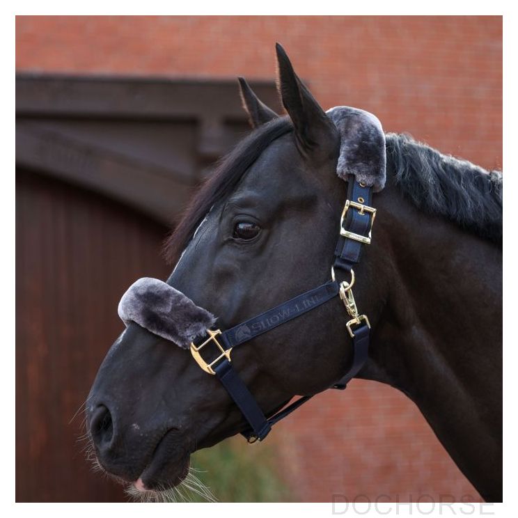 Bucas Show-Line Half Fur Halter 