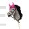 QHP Ear Net Hobby Horse Pink