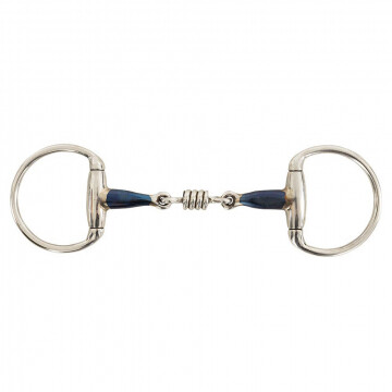 BR Roller Double Jointed Eggbutt Snaffle Sweet Iron 16MM