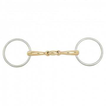 BR Double Jointed Loose Ring Snaffle Soft Contact 16MM Ø 70MM