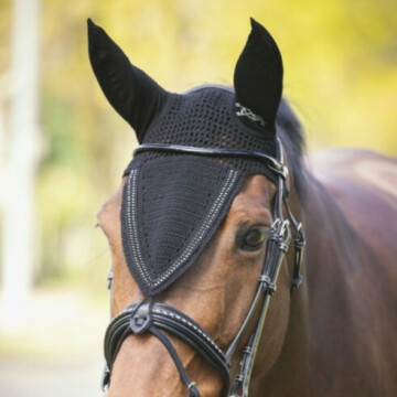 Penelope Fly Veil Long Strass Black